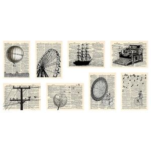 IKEA Art card, newspapers 5x7 " 8 pack nwt